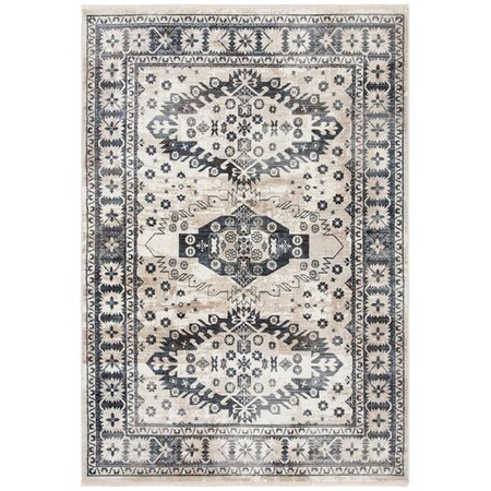 Safavieh 8 x 10 ft. Herat 356A Power Loomed Rectangle Area Rug Ivory & Grey HRT356A-8